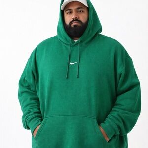 Nike Y2K Center Swoosh Hoodie Sweatshirt Green 3X Oversized